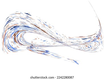 Multi-colored dust particles and debris, paint splashes, strokes are carried by the wind. Murmuration. Design template for the design of banners, posters. EPS 10