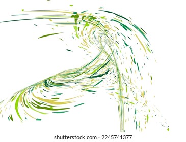 Multi-colored dust particles and debris, paint splashes, strokes are carried by the wind. Murmuration. Design template for the design of banners, posters. EPS 10