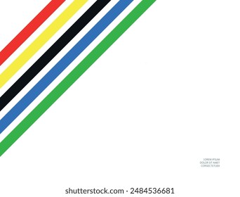 Multi-colored dynamic lines on a white background. Abstract, modern design.