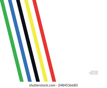 Multi-colored dynamic lines on a white background. Abstract, modern design.