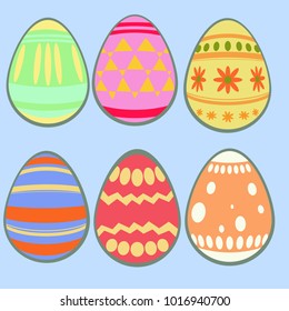 multi-colored easter eggs