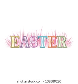 A multi-colored easter themed banner. Eps 10 Vector.