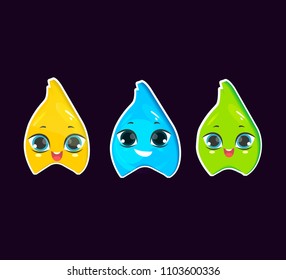 Multicolored emoticons. Interesting emotions in the vector.