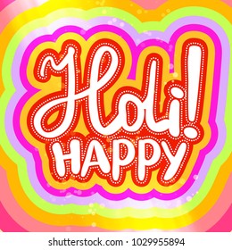 Multi-colored envelope shapes. Holi and Dolyatra celebration card. Invitation card. Vector illustration.