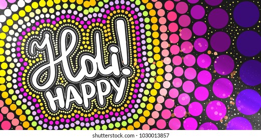 Multi-colored envelope shapes. Holi and Dolyatra celebration card. Invitation card. Vector illustration.