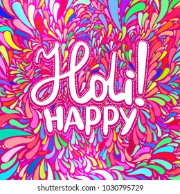 Multi-colored envelope shapes. Holi and Dolyatra celebration card. Invitation card. Vector illustration.