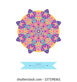 Multicolored ethnic decor in vector