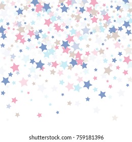 Multicolored Falling Stars Confetti Luxurious Background Stock Vector ...