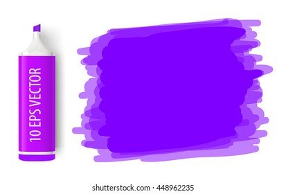 Multicolored felt-tip on a white background with lines.