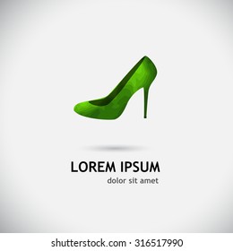 Multicolored female shoes. Vector