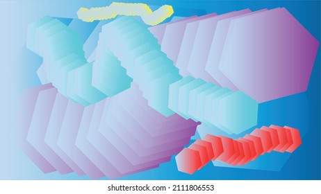 Cifras multicolores sobre fondo azul
