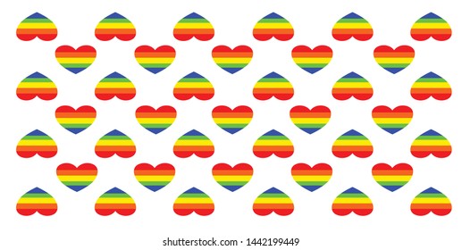 multicolored flag rainbow background in heart shape. Original colors symbol of Pride Month symbol of gay Pride for lesbians, gay, bisexual, and transgender.