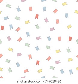 multicolored Flags. hand draw multicolored seamless pattern.