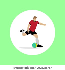 multicolored flat illustration playing soccer