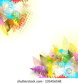 multicolored floral abstraction