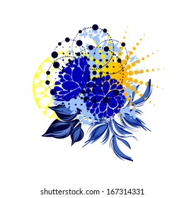 multicolored floral abstraction. Vector