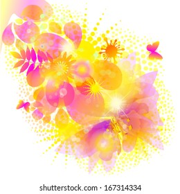 multicolored floral abstraction. Vector
