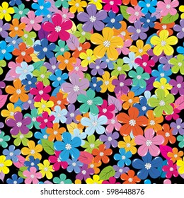 Multicolored floral background