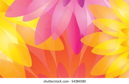 Multicolored floral background in editable vector format