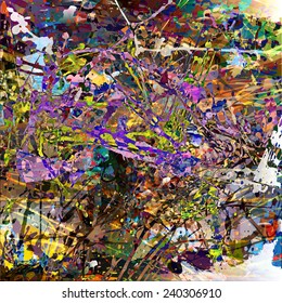 multicolored floral grungy background