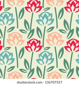 	Multicolored floral pattern