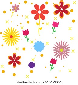 multicolored floral pattern on light backgraund