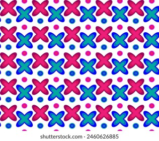 Multicolored floral pattern on white background