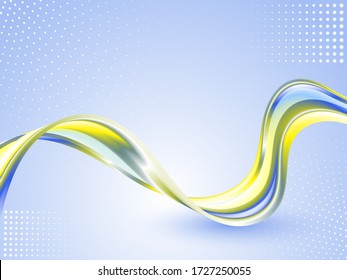 
Multicolored flow of wavy lines in the form of a wave. Abstract wave vector background.