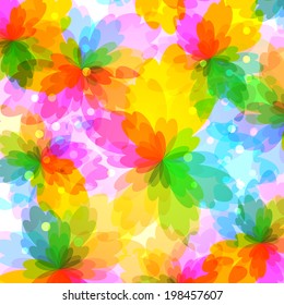 Multicolored flower background. Bright color composition.