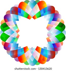 multicolored  flower with empty place for text eps 10