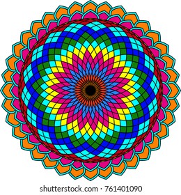 Multicolored flower pattern