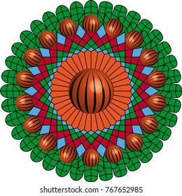 Multicolored flower pattern