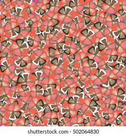 Multicolored flower pattern. Abstract retro vector seamless illustration.