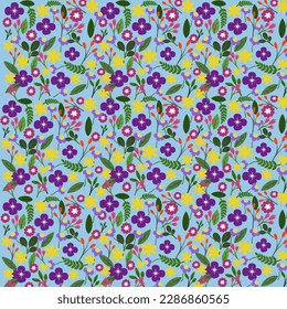 Multicolored flower pattern for background. Flower pattern photo. Background for summer. Texture for fabric. Blossom seamless pattern.