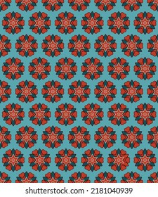 Multicolored flower pattern. Seamless background. Vector illustration.