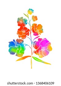 Multicolored flower. Vector