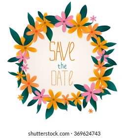 multi-colored flowers, abstraction, invitations