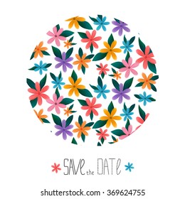 multi-colored flowers, abstraction, invitations