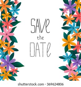 multi-colored flowers, abstraction, invitations