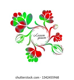 Multicolored flowers background
