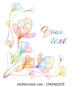 Multicolored flowers background