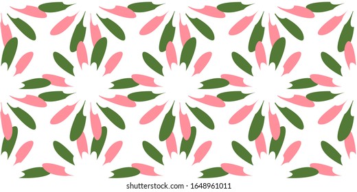 mehrfarbige Blumen in voller Blüte, nahtloses Muster, Vektorillustration, Illustration, weißer Hintergrund, Print 2020