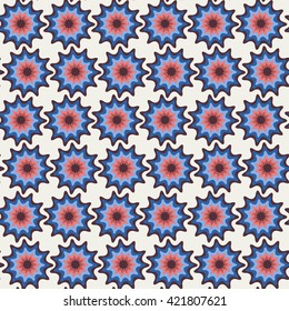 Multi-colored flowers. On white background. Pattern vivid wrapping paper. abstract colorful  flower