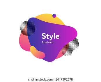 Multi-colored flowing bubble shapes. Dynamical colored forms and line. Gradient banners with abstract elements. Template for the design of logo, flyer or presentation. Vector illustration