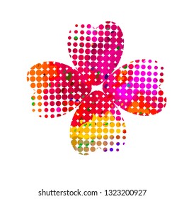 Multicolored four-leaf clover symbol. Happy St. Patrick's Day