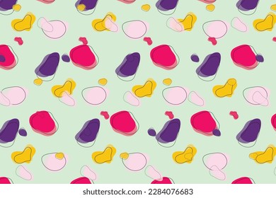 multi-colored fragments with different shapes