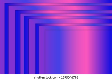 Multicolored frame with a metallic effect. Brilliant plate with a blue-purple gradient. Vector illustration