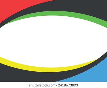 Multi-colored frame, template for writing text. Vector graphics.