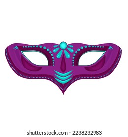 Multicolored fun carnival mask with feathers