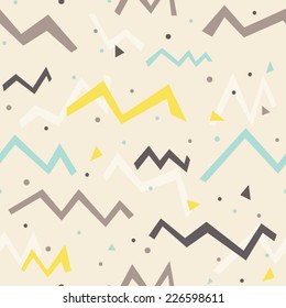 Multicolored fun seamless pattern for party. Bright and funny background. Abstract seamless texture can be used for celebration.